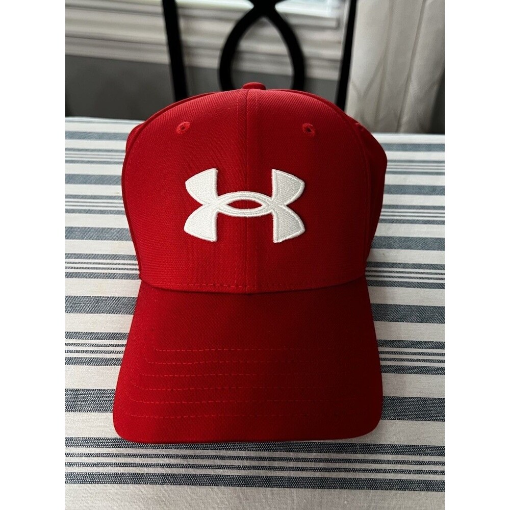 Under Armour Men's UA Red Blitzing Stretch Fit Cap Flex Hat USA Cap L/XL